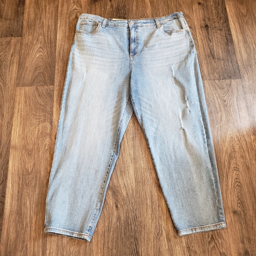 NWT INC DENIM INTERNATIONAL CONCEPTS PLUS DENIM STRAIGHT HIGH RISE 18W WOMEN